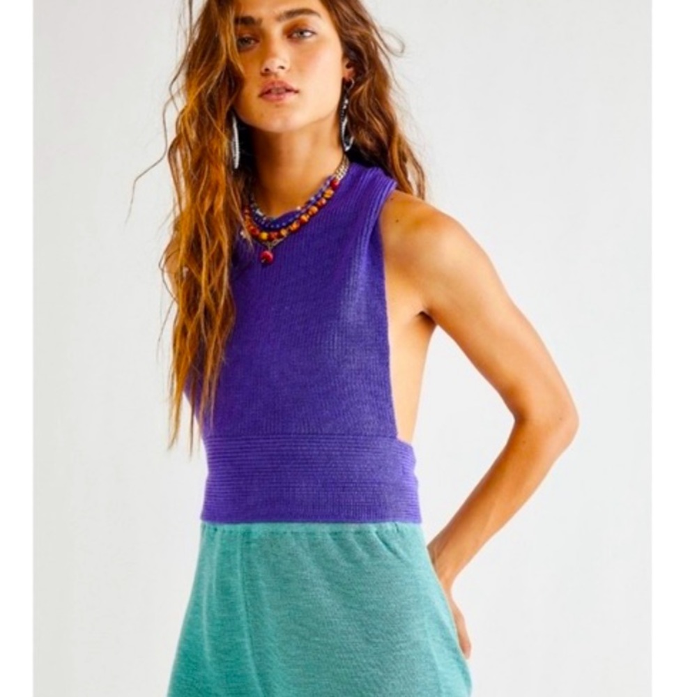 NWT Free People Orchid Convertible Sweater Tank in Supernova